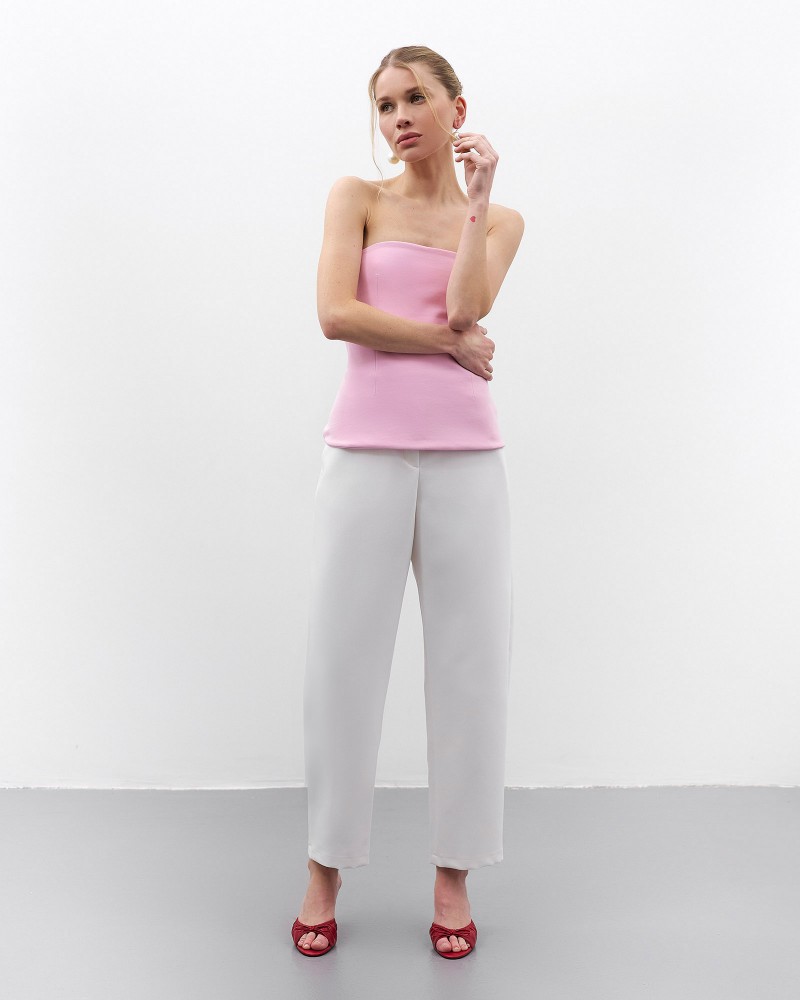 Рожевий силуетний топ-бандо FASHIONISTA Рожевий силуетний топ-бандо FASHIONISTA