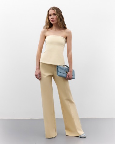 Кремовий силуетний топ-бандо FASHIONISTA