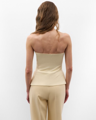 Кремовий силуетний топ-бандо FASHIONISTA