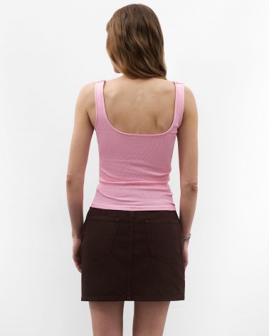 Рожевий топ з прямокутним вирізом FASHIONISTA