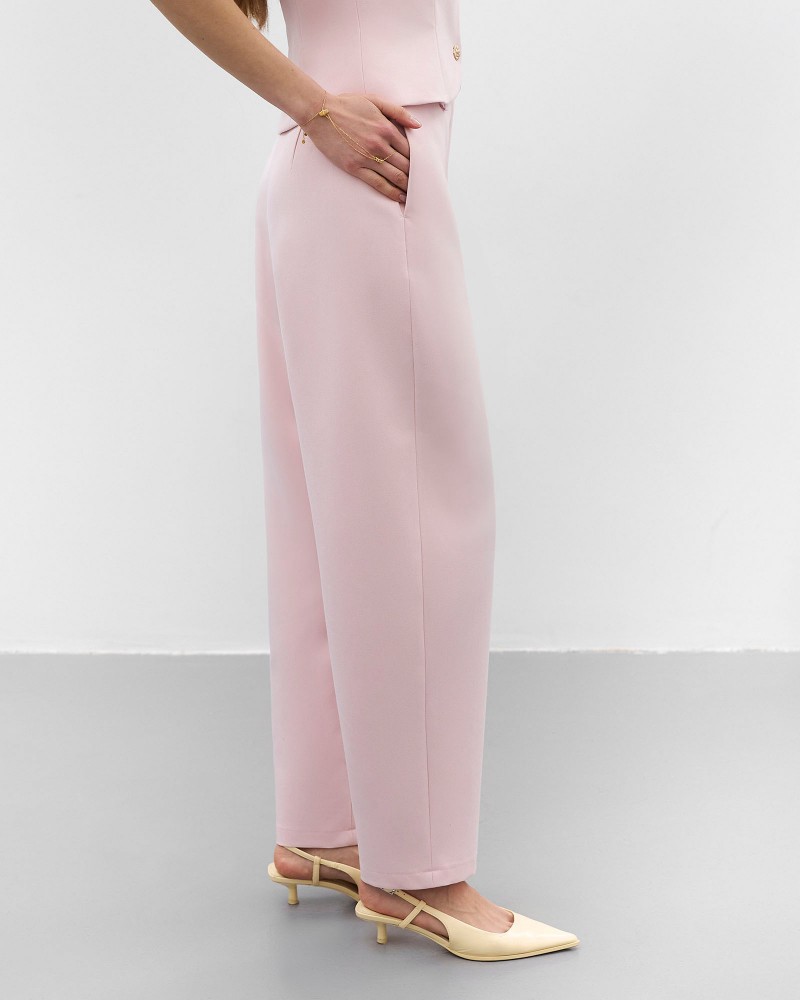 Рожеві штани Eclat о-силуету Regular FASHIONISTA Рожеві штани Eclat о-силуету Regular FASHIONISTA