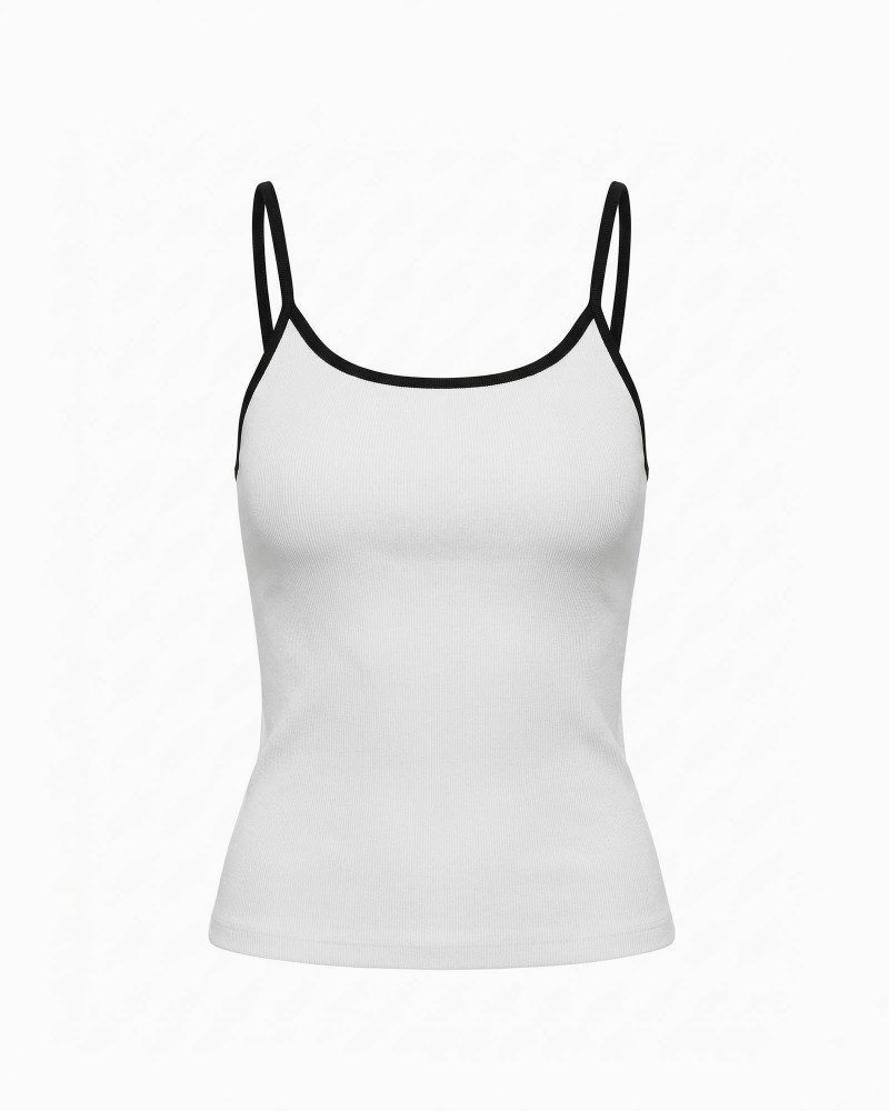 Молочна майка з контрастною окантовкою FASHIONISTA