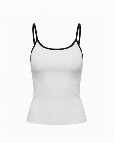 Молочна майка з контрастною окантовкою FASHIONISTA