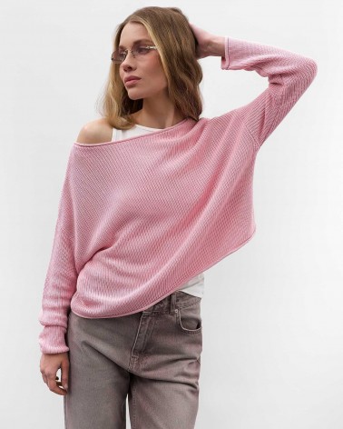 Рожевий джемпер з довгими рукавами FASHIONISTA