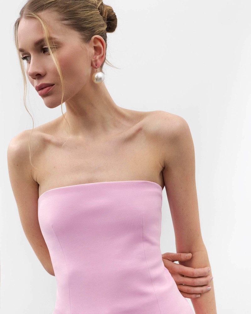 Рожевий силуетний топ-бандо FASHIONISTA Рожевий силуетний топ-бандо FASHIONISTA