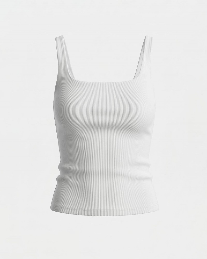 Білий топ з прямокутним вирізом FASHIONISTA Білий топ з прямокутним вирізом FASHIONISTA