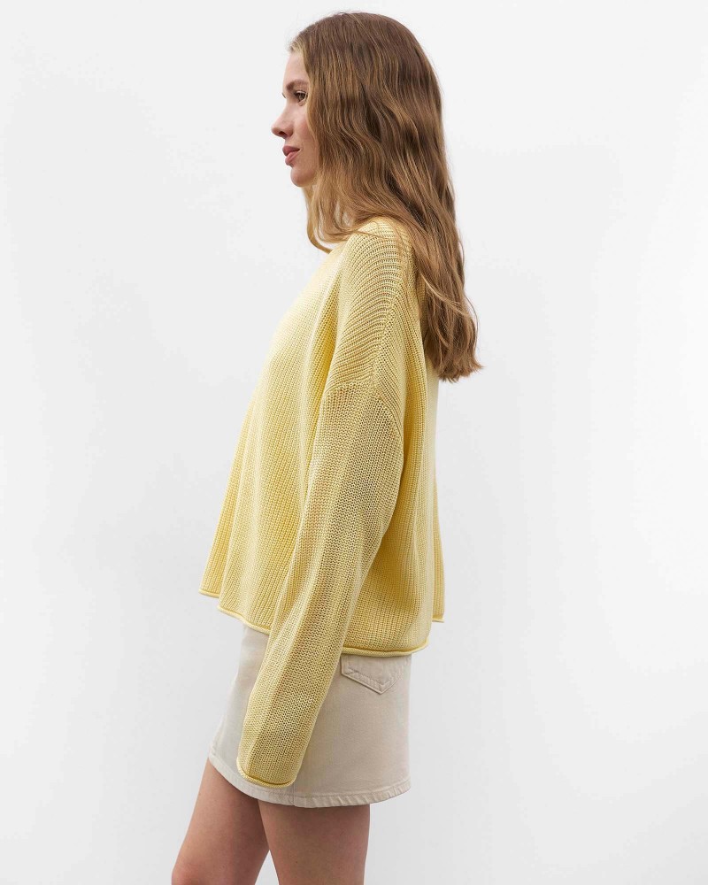 Жовтий джемпер з довгими рукавами FASHIONISTA