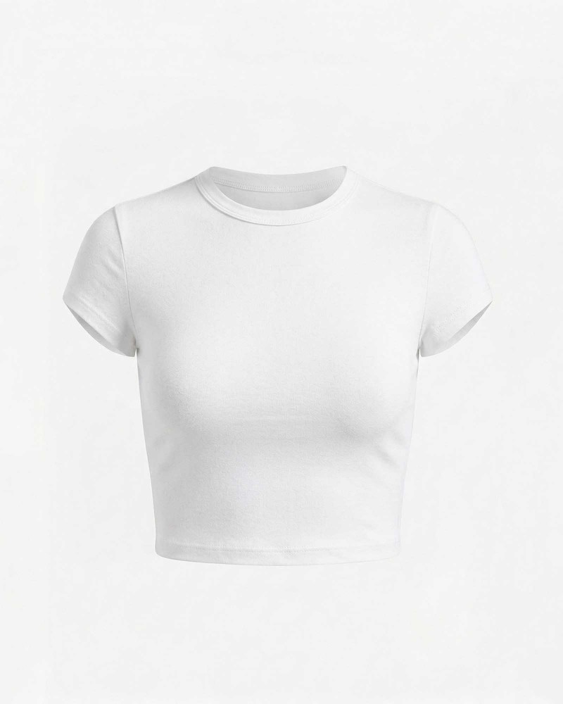 Біла вкорочена футболка FASHIONISTA Біла вкорочена футболка FASHIONISTA