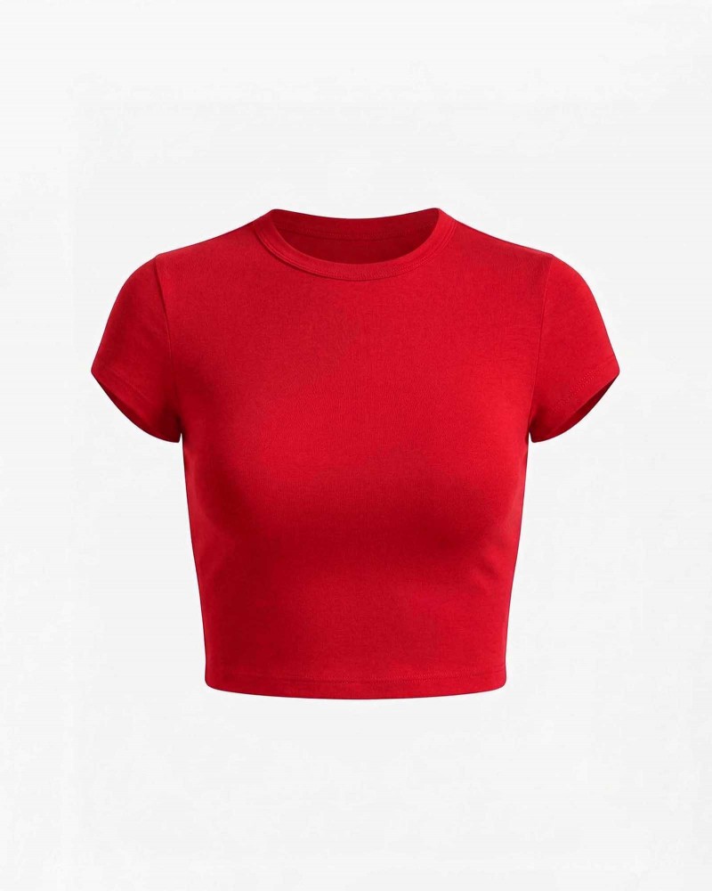 Червона вкорочена футболка FASHIONISTA Червона вкорочена футболка FASHIONISTA