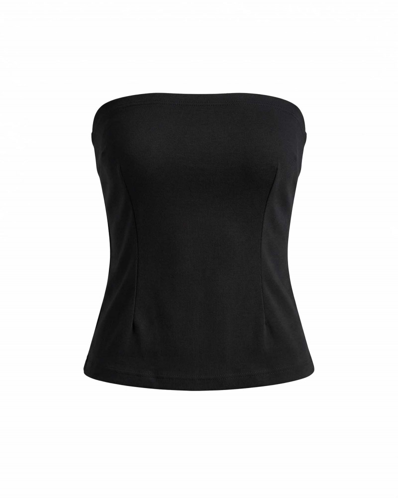Чорний силуетний топ-бандо FASHIONISTA Чорний силуетний топ-бандо FASHIONISTA