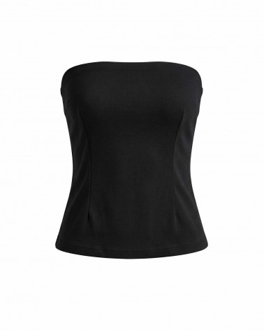 Чорний силуетний топ-бандо FASHIONISTA