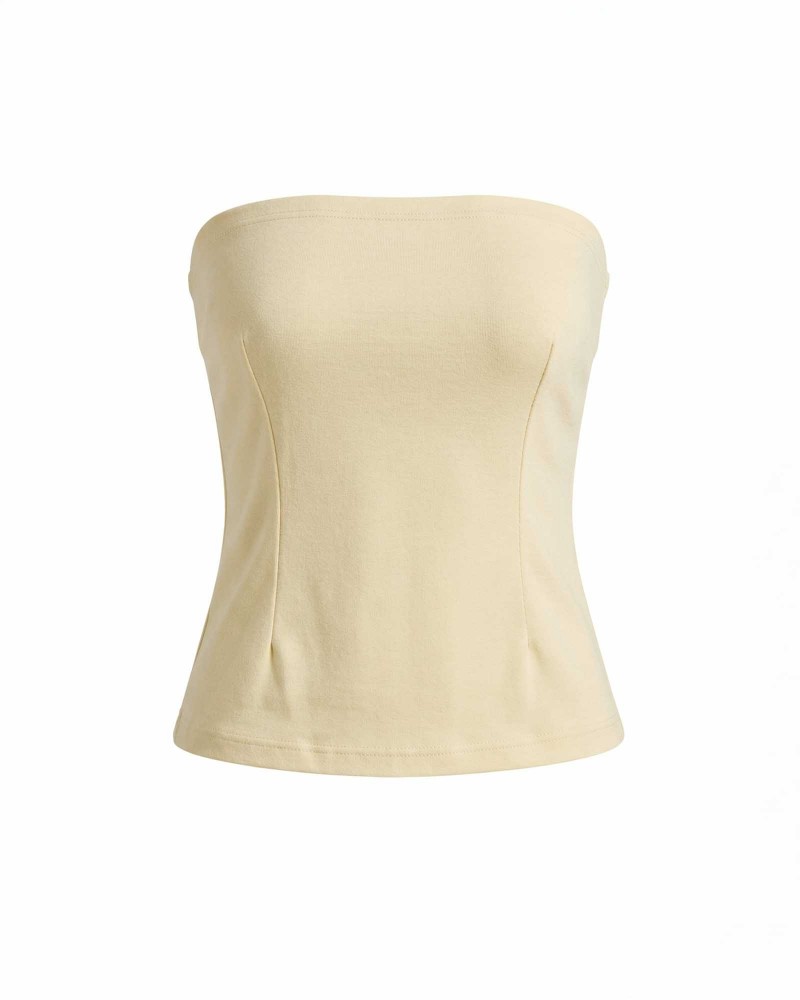Кремовий силуетний топ-бандо FASHIONISTA Кремовий силуетний топ-бандо FASHIONISTA