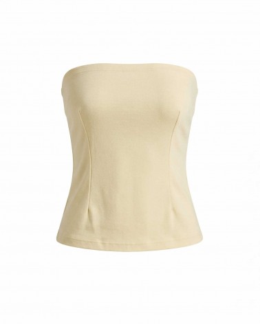 Кремовий силуетний топ-бандо FASHIONISTA