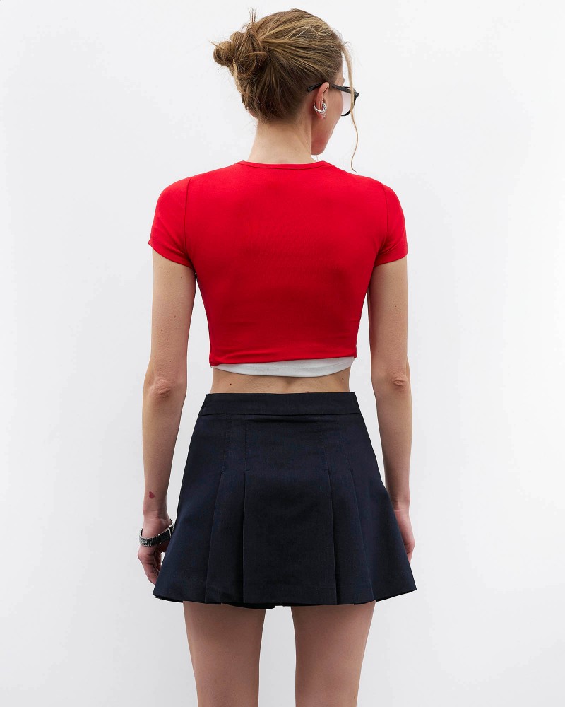 Червона вкорочена футболка FASHIONISTA Червона вкорочена футболка FASHIONISTA