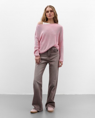 Рожевий джемпер з довгими рукавами FASHIONISTA