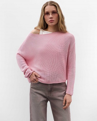 Рожевий джемпер з довгими рукавами FASHIONISTA