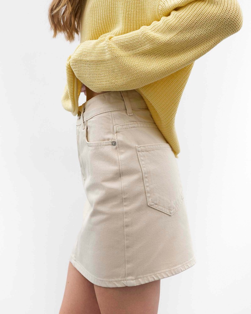 Світло-бежева джинсова спідниця
 довжини міні FASHIONISTA