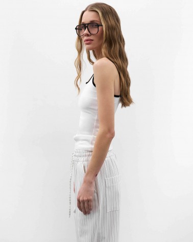 Молочна майка з контрастною окантовкою FASHIONISTA