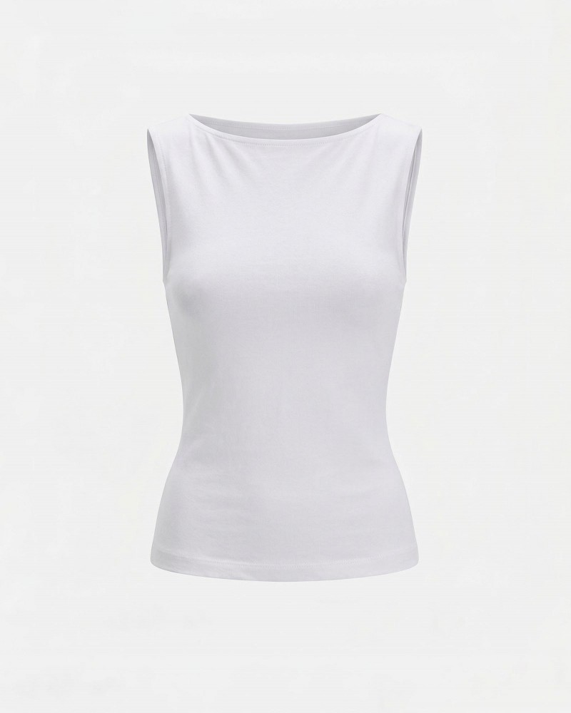 Біла майка з драпіруванням FASHIONISTA Біла майка з драпіруванням FASHIONISTA