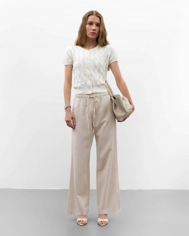 Молочний кардиган з коротким рукавом FASHIONISTA