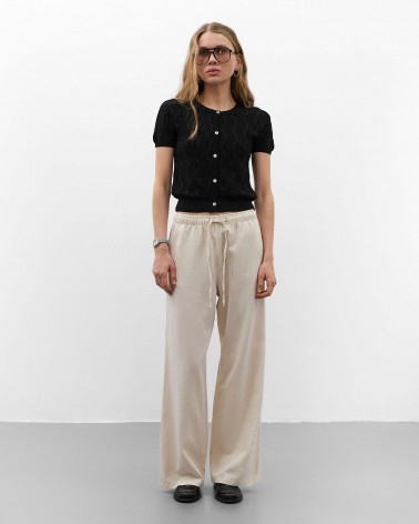 Чорний кардиган з коротким рукавом FASHIONISTA