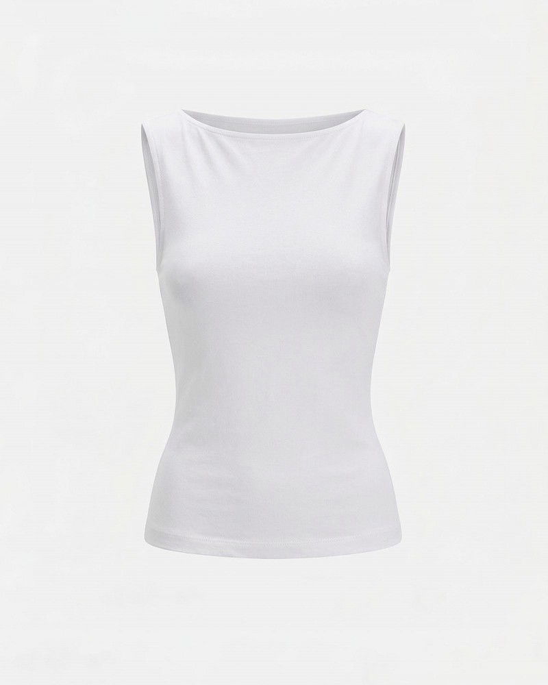 Біла майка з драпіруванням FASHIONISTA