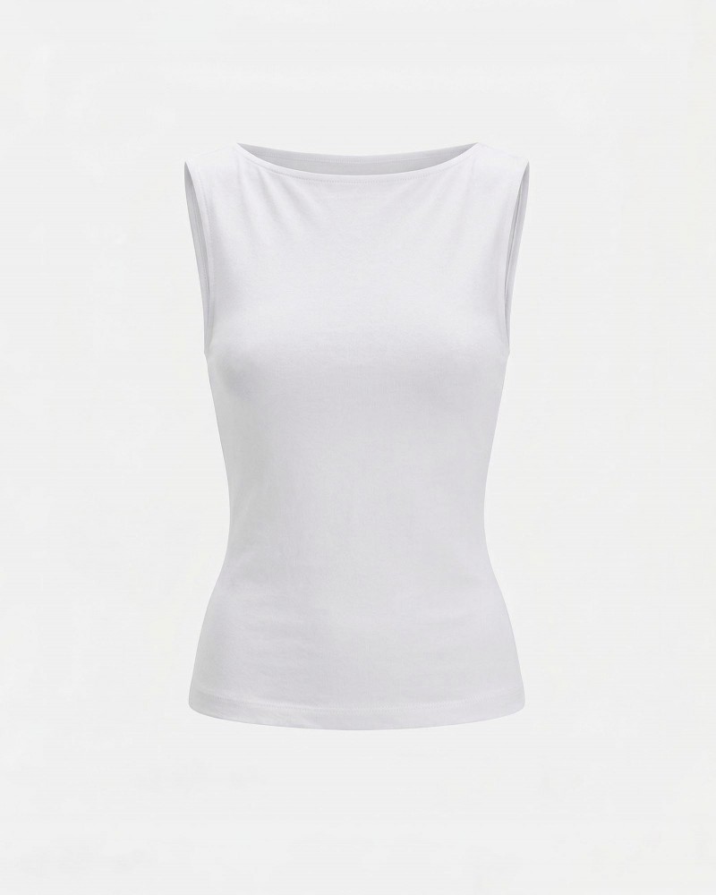 Біла майка з драпіруванням FASHIONISTA