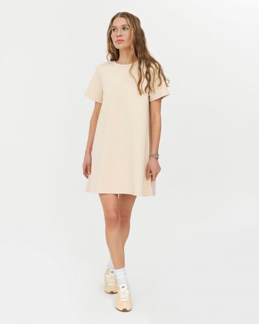 Світло-бежева базова сукня вільного крою
 FASHIONSTA