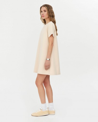 Світло-бежева базова сукня вільного крою
 FASHIONSTA