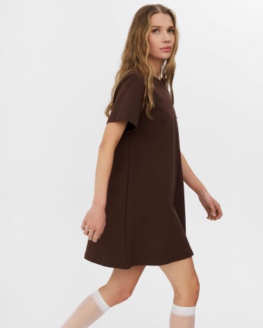 Шоколадна базова сукня вільного крою
 FASHIONSTA