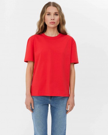 Червона футболка вільного крою FASHIONISTA