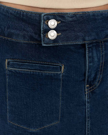 Синя спідниця-шорти джинсова з кишенями FASHIONISTA