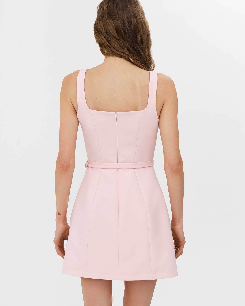 Рожевий сарафан Muse з поясом FASHIONISTA