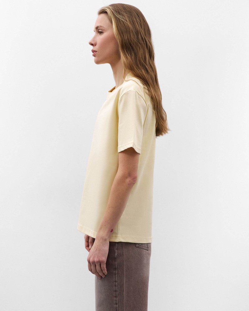 Жовта футболка вільного крою FASHIONISTA