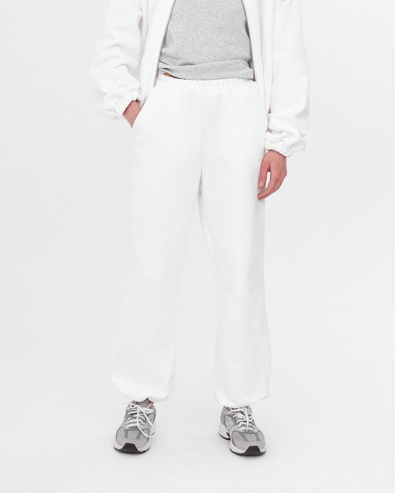 Білі штани-джогери FASHIONISTA