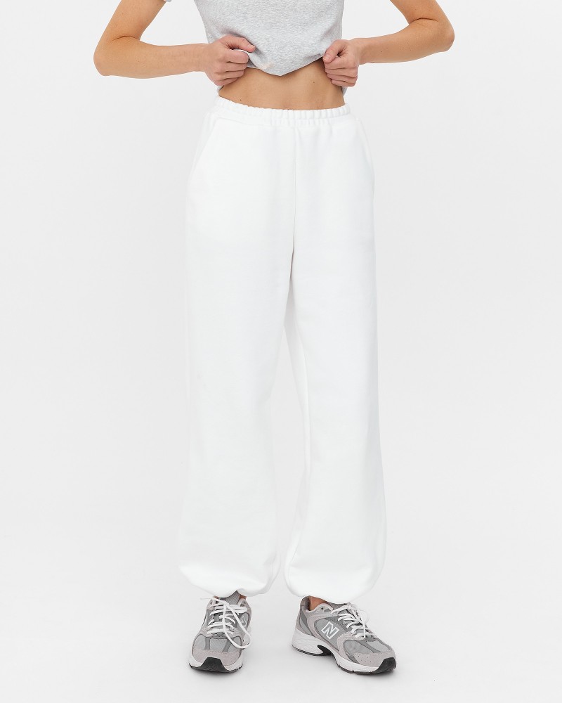 Білі штани-джогери FASHIONISTA