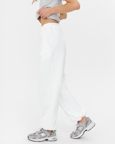 Білі штани-джогери FASHIONISTA