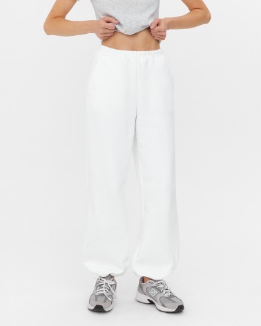 Білі штани-джогери FASHIONISTA