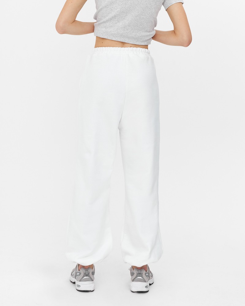 Білі штани-джогери FASHIONISTA