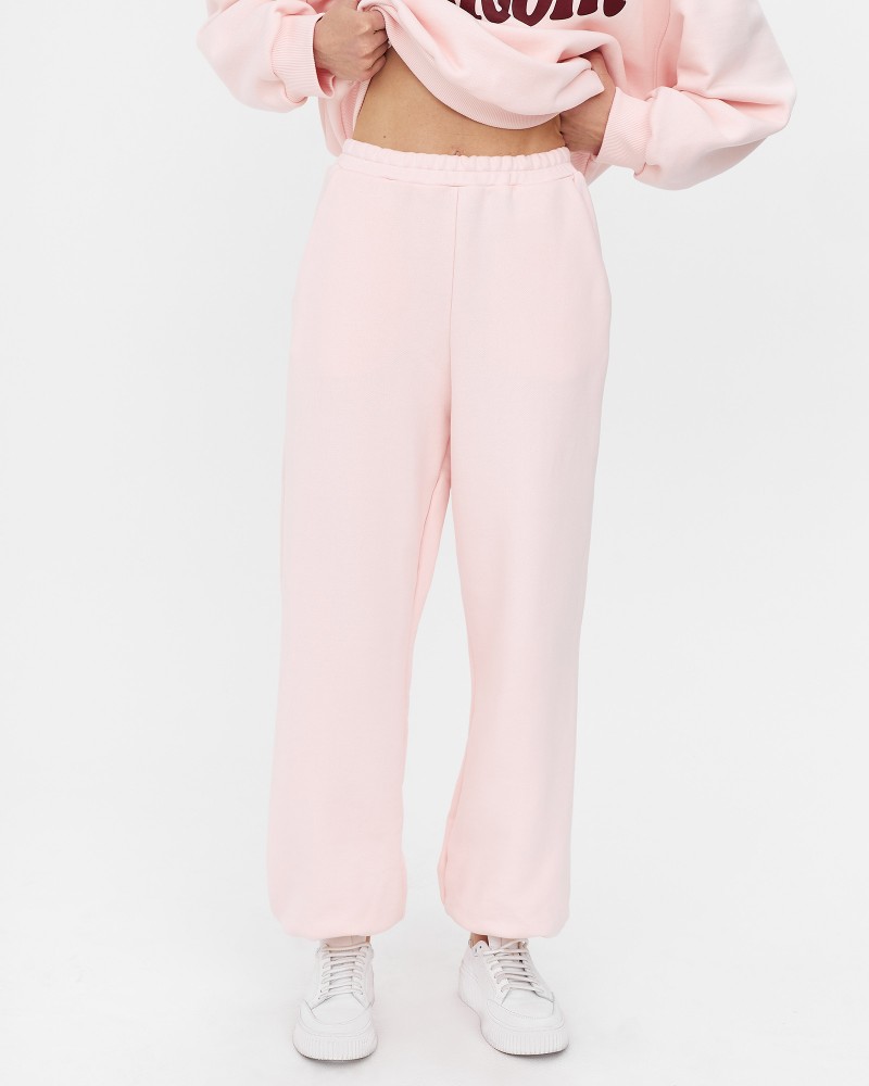 Рожеві штани-джогери FASHIONISTA