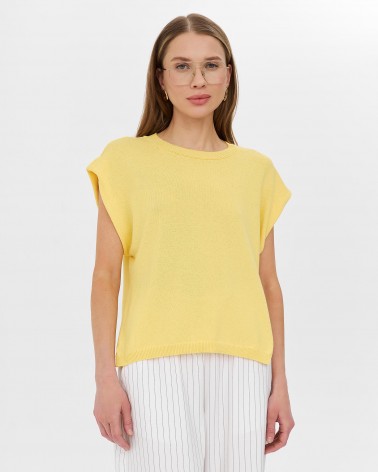 Жовтий джемпер з боковими розрізами FASHIONISTA