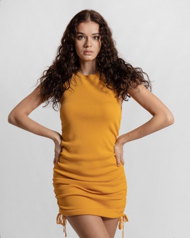Сукня трикотажна з зав'язками від FASHIONISTA оранжевий