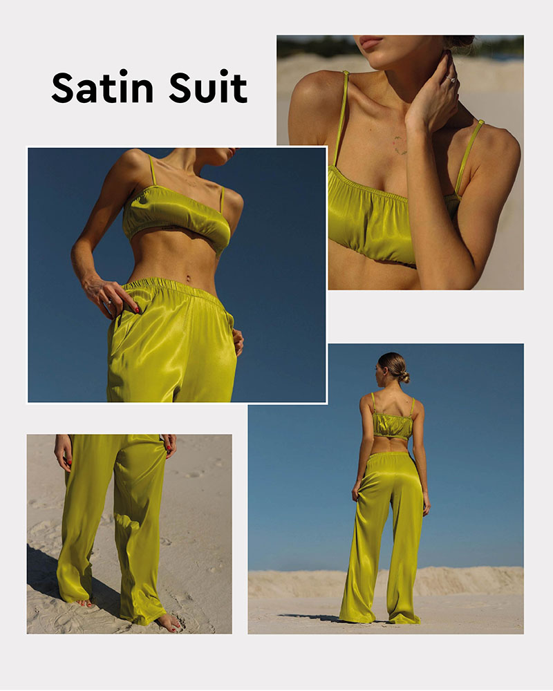 Satin suit by FASHIONISTA