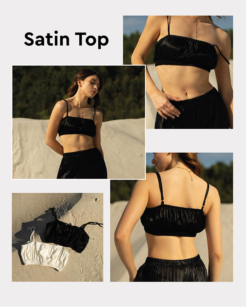 Satin top by FASHIONISTA