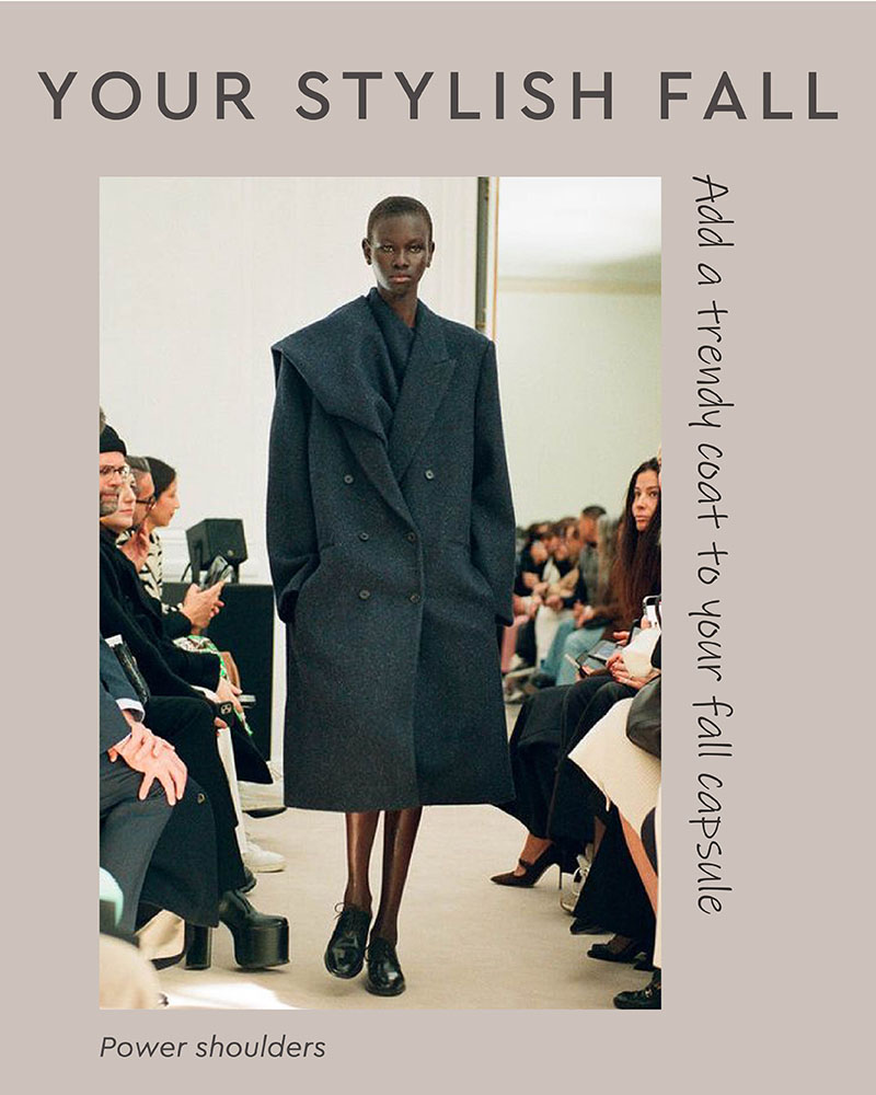 Power shoulders: Coat trends’ 2023 by FASHIONISTA