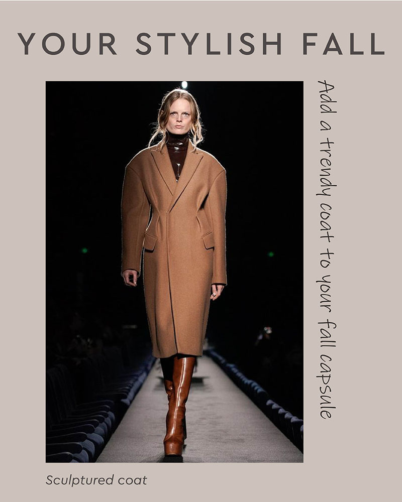 Sculptured coat: Coat trends’ 2023 by FASHIONISTA