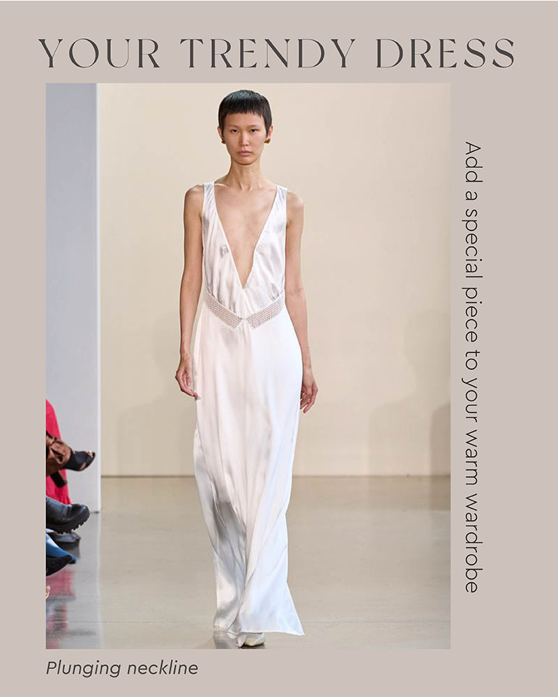 Trendy dresses’ 2023 by FASHIONISTA_Plunging neckline
