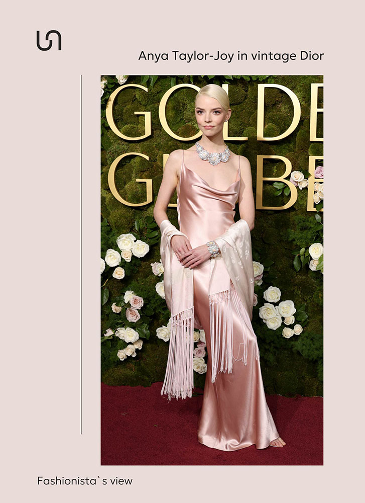 The Golden Globes 2025: Anya Taylor-Joy in vintage Dior