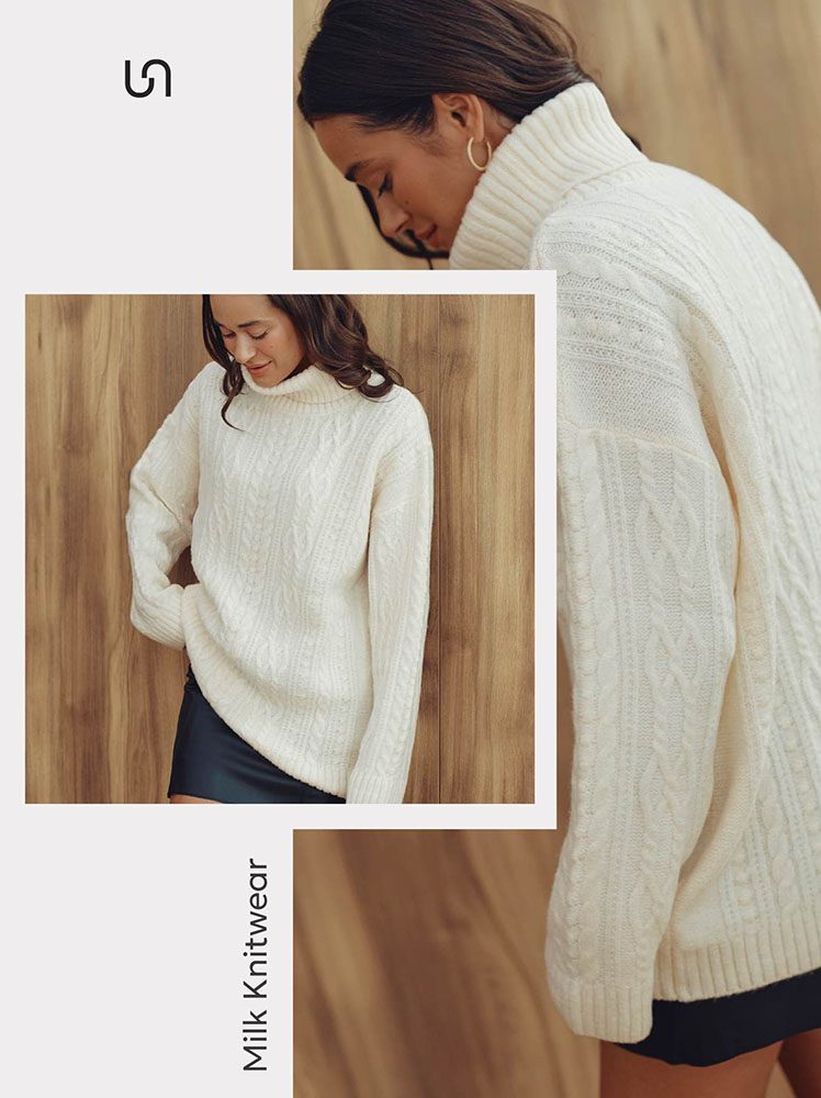 Milk knitwear by FASHIONISTA