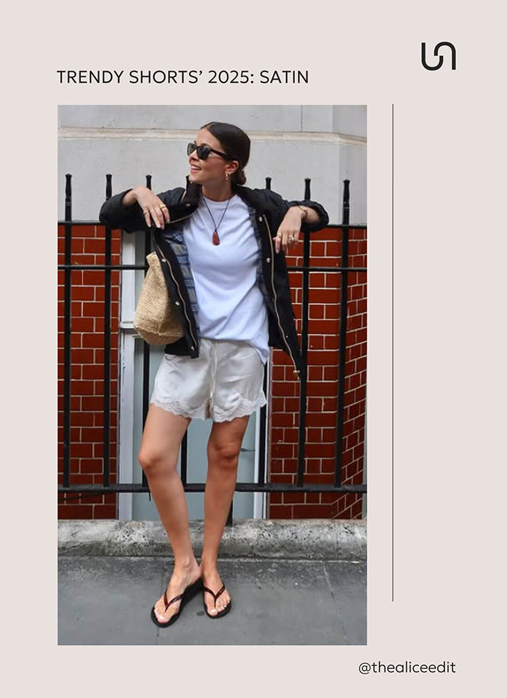TRENDY SHORTS FOR SUMMER 2025_Satin _FASHIONISTA